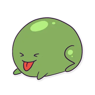 😝 katak, kartun, lucu, stiker, hijau, binatang whatsapp sticker