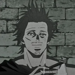 🖇️ Yami Sukehiro Black Clover Аниме, Чёрный клевер, Ями Сукехиро, Сигарета, Манга, Король-маг telegram sticker