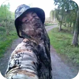 🫥 camouflage, hunting, outdoors, nature, disguise, forest telegram sticker