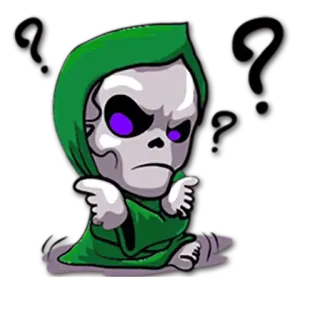 ❓ 만화, 저승사자, 죽음, 해골, 유령, 으스스한 telegram sticker