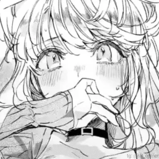 🥺 tg: @cat_corner Anime, Dziewczyna, Ilustracja, Manga, Kreskówka, Słodkie telegram sticker