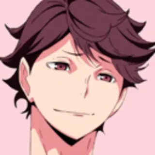 😌 Oikawa Tooru Haikyuu!! อนิเมะ, ไฮคิว, โออิกาวะ โทรุ, ตัวละคร, ภาพเหมือน telegram sticker