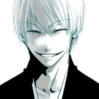 🐍 Anime, Manga, Illustration, Porträt, Mann, Lächeln telegram sticker