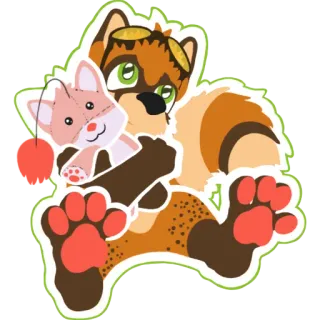 🧸 Fellwesen, Tier, niedlich, Cartoon, Hund, Stofftier, Kawaii telegram sticker