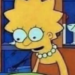 💀 Lisa Simpson The Simpsons hoạt hình, Lisa Simpson, The Simpsons, hài hước, sốc, xấu hổ, truyền hình telegram sticker