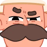 🤔 усы, шляпа, мультфильм, шериф, персонаж, портрет whatsapp sticker