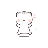 🤪 gato, lindo, sticker, dibujo animado, animal, kawaii telegram sticker