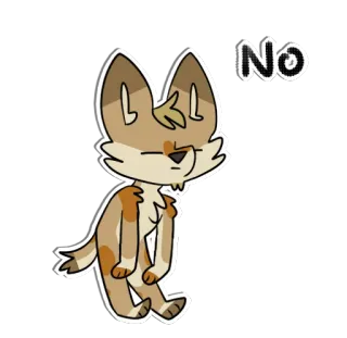 ❌ No fox, animal, cartoon, negative, rejection telegram sticker