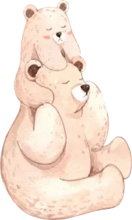 🧸 Bär, Tiere, kuschelig, niedlich, Freundschaft, Cartoon whatsapp sticker