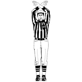 🏈 football, referee, sports, official, crossing, black and white, signal telegram sticker
