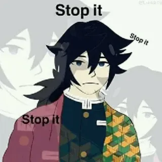 🌊 Giyu Tomioka Demon Slayer Stop it Anime, Giyu Tomioka, Demon Slayer, Manga, Berhenti telegram sticker