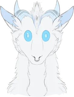 😳 cabra, animal, desenho animado, ilustração, branco, desenho telegram sticker