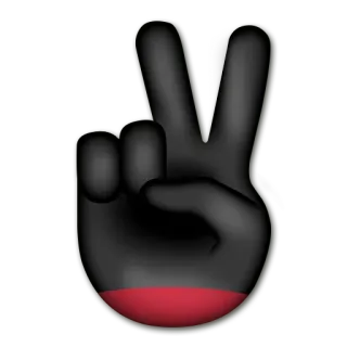 ✌ hand, peace, victory, emoji telegram sticker