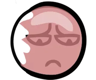 😶 sedih, kesal, emoji, wajah, kartun telegram sticker