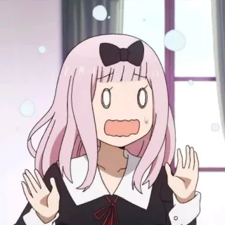 🌈 Chika Fujiwara Kaguya-sama: Love Is War anime, chika fujiwara, kaguya-sama, shocked, surprised, anime girl telegram sticker