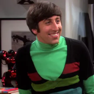 😅 Howard Wolowitz The Big Bang Theory sitcom, nerd, scientist, tv show, comedy telegram sticker