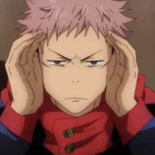 🍂 Yuji Itadori Jujutsu Kaisen Anime, Manga, Charakter, Jujutsu Kaisen, Yuji Itadori, Denken whatsapp sticker