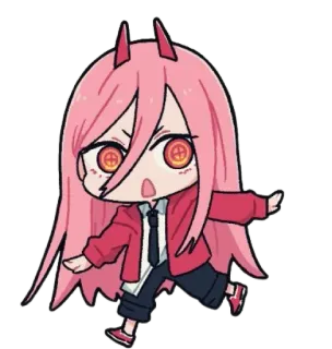 💗 Power Chainsaw Man Anime, Mangá, Desenho animado, Chibi, Chainsaw Man, Power, Demônio, Fanart telegram sticker