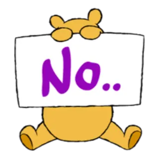😔 No.. no, negativo, orso, occhiali telegram sticker