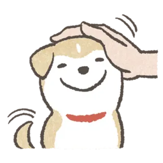 👋 개, 애완동물, 동물, 귀여운, 행복한, 손, 쓰다듬다 telegram sticker