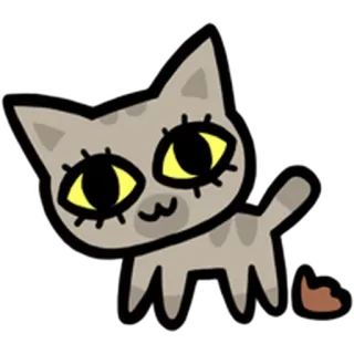 💩 แมว, สัตว์, สติกเกอร์, การ์ตูน, น่ารัก telegram sticker