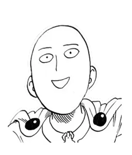 😃 Saitama One-Punch Man anime, manga, Saitama, One-Punch Man, hero, bald telegram sticker