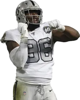 🎣 96 calcio, atleta, sport, Raiders, giocatore, nfl, numero 96 telegram sticker