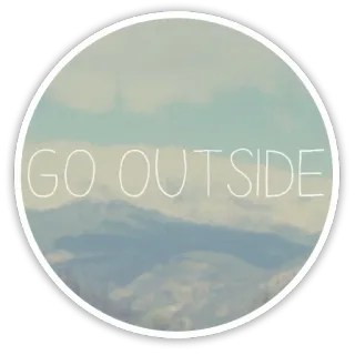 🌅 GO OUTSIDE nature, outdoors, mountains, travel, adventure telegram sticker