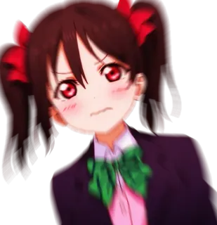 😖 สาวอนิเมะ, การ์ตูน, อนิเมะ, ตัวละคร, โกรธ, ผู้หญิง telegram sticker