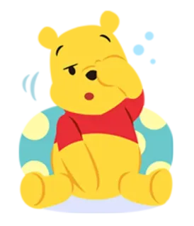 😖 Winnie the Pooh Winnie the Pooh, cartoon character, Disney, bear telegram sticker