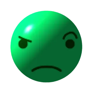 🤩 Emoji, Gesicht, Grün, Unglücklich, Wütend, Stimmung telegram sticker