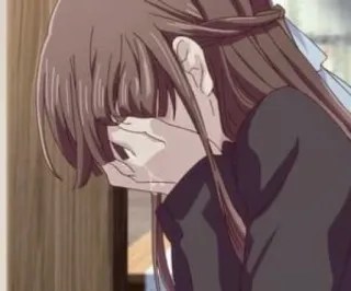 🖤 triste, piangere, ragazza anime, lacrime, emozionale, angosciato telegram sticker
