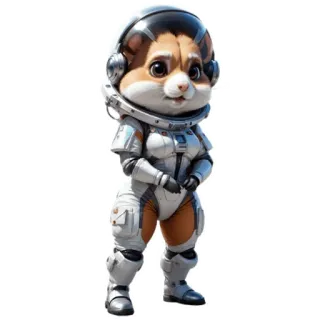🐹 hamster, astronaut, space, cute, animal, helmet, suit telegram sticker