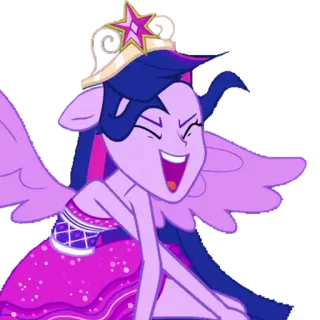 💃 Twilight Sparkle My Little Pony: Equestria Girls Мультфильм, Пони, Конный спорт, Девочка, Магия, Дружба whatsapp sticker