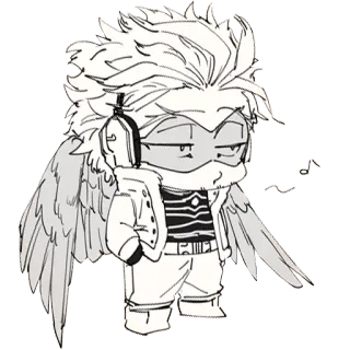 😗 Hawks My Hero Academia anime, manga, hero, wings, pro hero whatsapp sticker