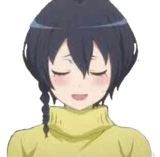 😅 Anime, Dziewczyna, Kreskówka, Postać, Kobieta, Ilustracja telegram sticker