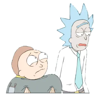😒 Rick Sanchez Rick and Morty rick and morty, animazione, cartoni animati, rick, morty whatsapp sticker