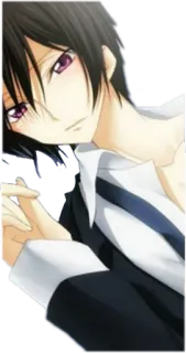 😏 anime, manga, character, portrait, suit, otaku, art telegram sticker