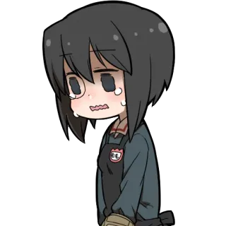😭 Anime, Traurig, Weinend, Mädchen, Japanisch whatsapp sticker