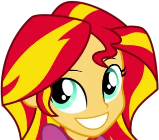 😁 Sunset Shimmer My Little Pony ポニー, アニメ, カートゥーン, サンセットシマー, MLP, マイリトルポニー whatsapp sticker