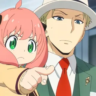 🙂 Anya Forger Spy x Family Anime, Spy x Family, Anya Forger, Yor Forger, Sticker de Anime telegram sticker