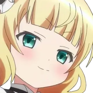 😏 anime, capelli biondi, ragazza, carina, manga, cartone animato telegram sticker