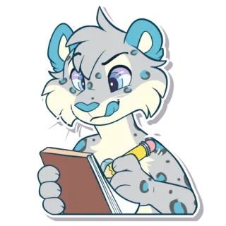 ✏️ snow leopard whatsapp sticker