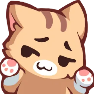 🤷 chat, dessin animé, mignon, animal, autocollant telegram sticker