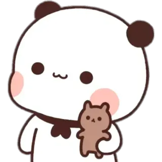 🧸 Panda, Bär, Süß, Cartoon, Kawaii, Tier whatsapp sticker