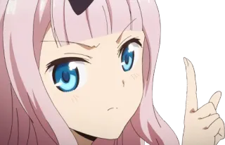 👆 Chika Fujiwara Kaguya-sama: Love Is War Anime, Chika Fujiwara, Kaguya-sama Love is War, Chỉ, Dễ thương, Kawaii whatsapp sticker