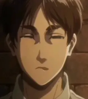 🎭 Eren Yeager Attack on Titan eren yeager, anime, ataque a los titanes, manga, personaje telegram sticker