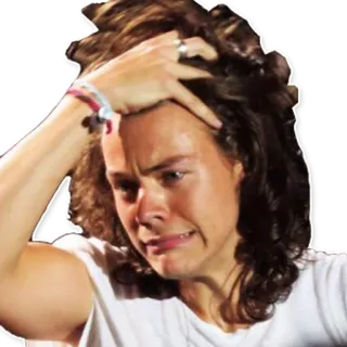😩 Harry Styles harry styles, contrarié, émotionnel, célébrité, chanteur, one direction telegram sticker