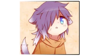 😲 Аниме, Чиби, Милый, Волк, Аниме персонаж telegram sticker