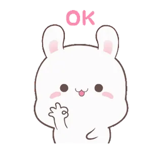 👌 OK Hase, süß, Tier, okay, Geste telegram sticker